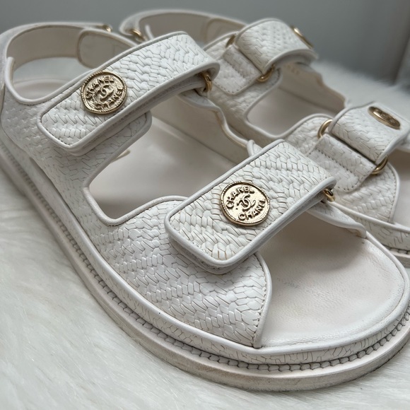 Chanel Dad Sandals white size 38 - Picture 3 of 11